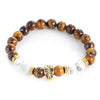 Bracelets Gold Color Skull Bead Charm Buddha