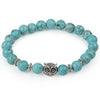 Leopard Tiger Eye Lion Head Natural Stone Beaded Bracelet