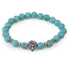 Leopard Tiger Eye Lion Head Natural Stone Beaded Bracelet