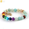 Women Bracelets 7 Chakra Meditation Pink Loose Beads Buddha