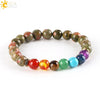 Women Bracelets 7 Chakra Meditation Pink Loose Beads Buddha