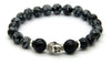 Sale Jewelry Snowflake Obsidian Antique Silver Color Buddha Yoga Bracelet